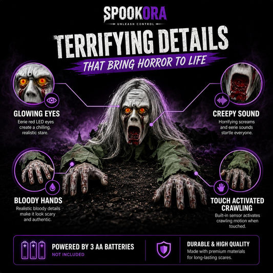 Gravecrawl Zombie™ – Motion-Activated Crawling Zombie Halloween Decoration