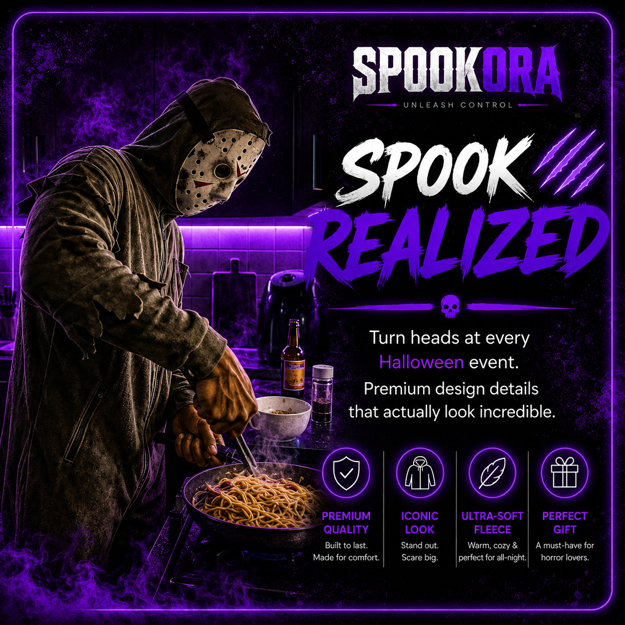 Spookora™ Premium Horror Halloween Onesie Collection – Ultra-Soft Unisex Scary Costumes