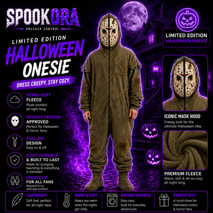 Spookora™ Premium Horror Halloween Onesie Collection – Ultra-Soft Unisex Scary Costumes