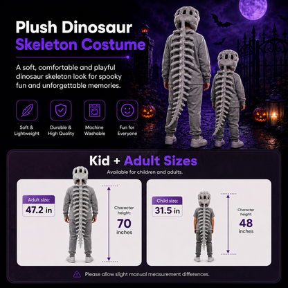 Spookora™ 3D Dinosaur Skeleton Costume -Fun Dino Costume for Kids
