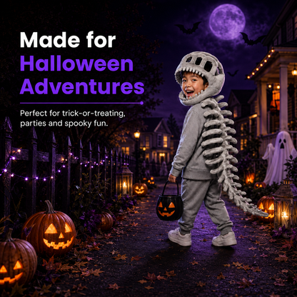 Spookora™ 3D Dinosaur Skeleton Costume -Fun Dino Costume for Kids