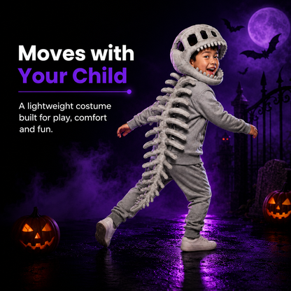 Spookora™ 3D Dinosaur Skeleton Costume -Fun Dino Costume for Kids
